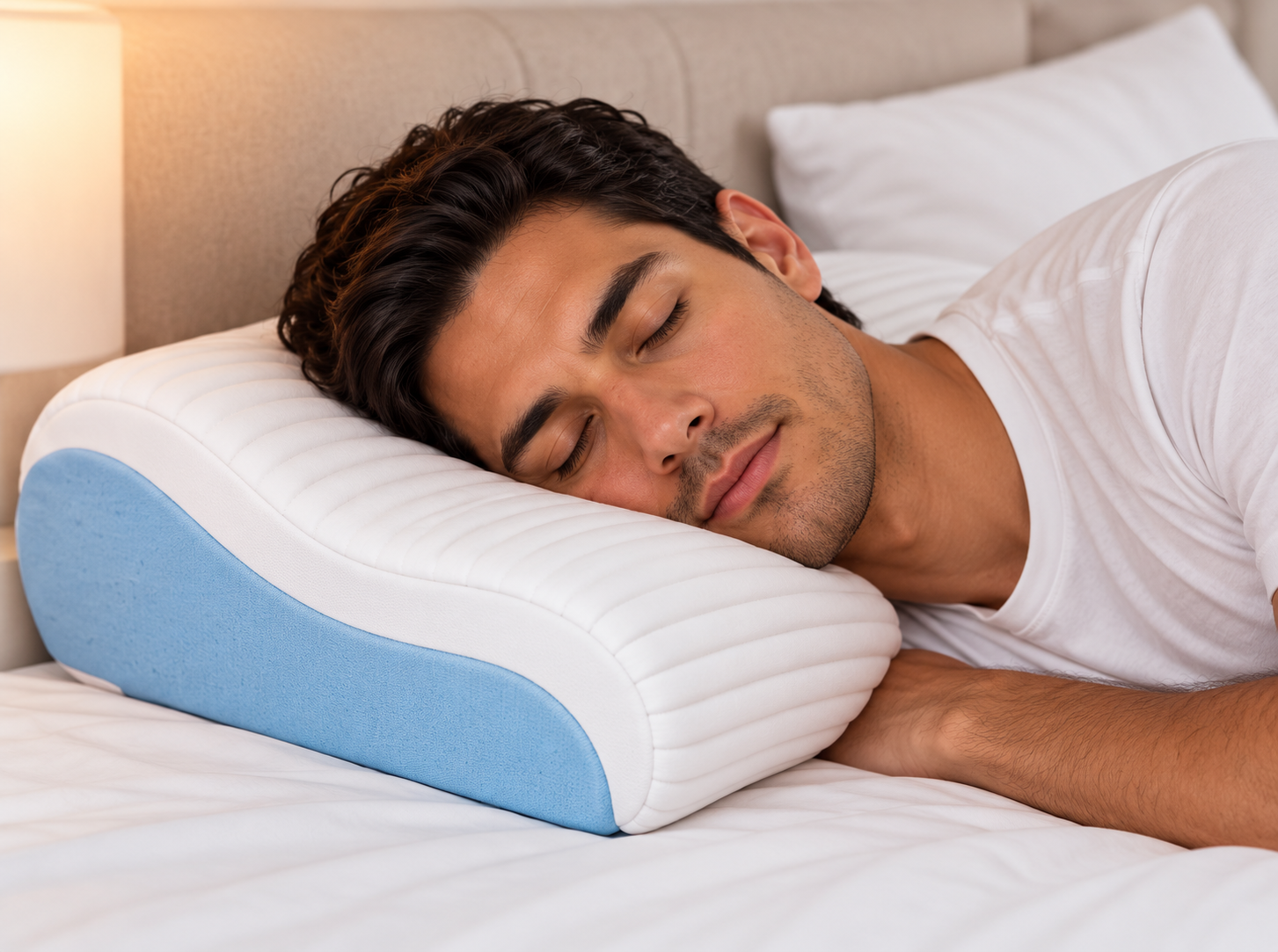 Hombre descansando con la almohada Contour Cloud