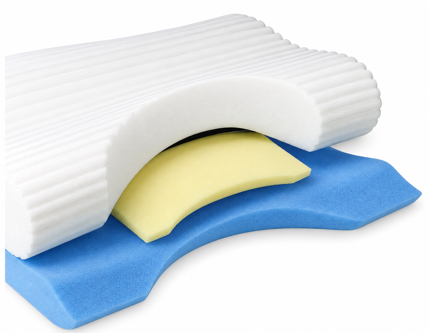 Interior de la almohada Contour Cloud con sus tres capas de espuma